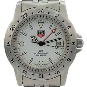 Tag Heuer 40mm Men's Professional 1500 Series GMT Jumbo SS Watch! Ref: 159.006!